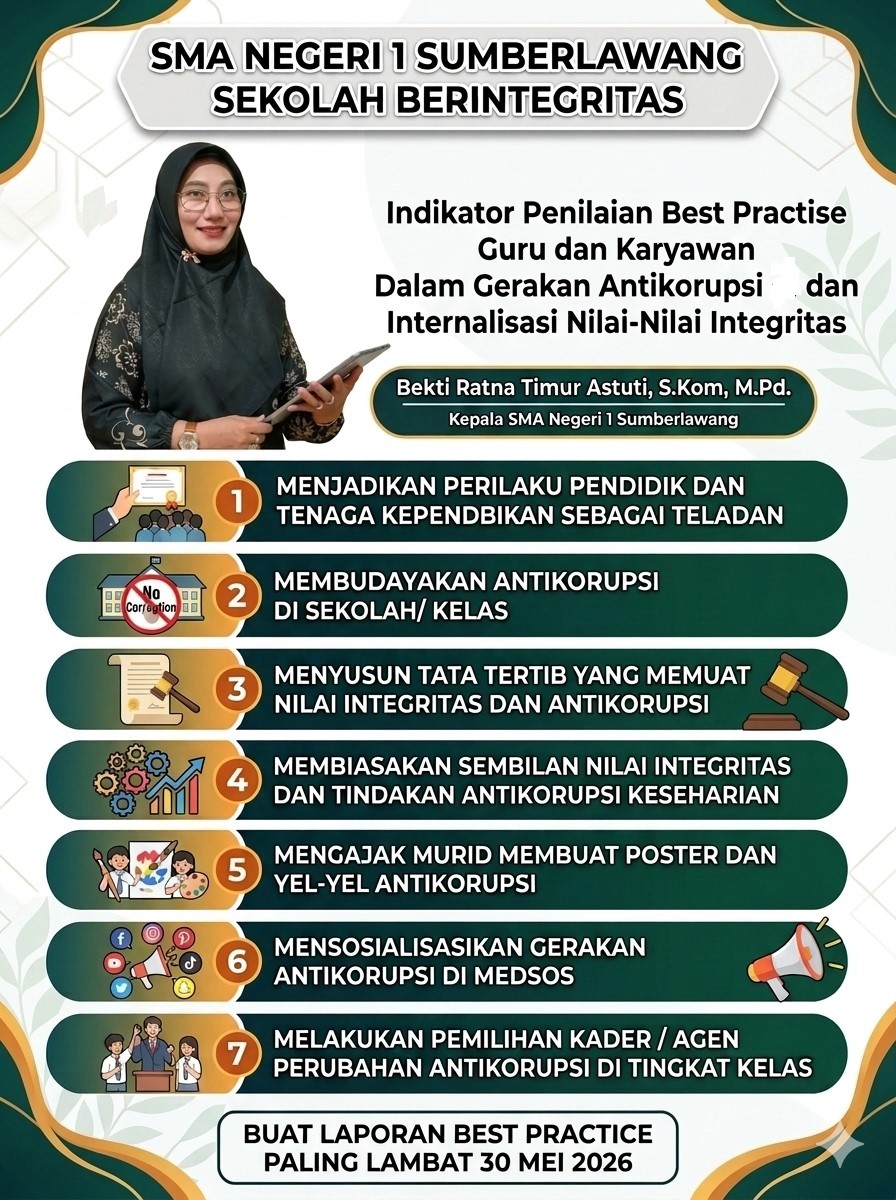 SMA Negeri 1 Sumberlawang Sekolah Berintegritas!
